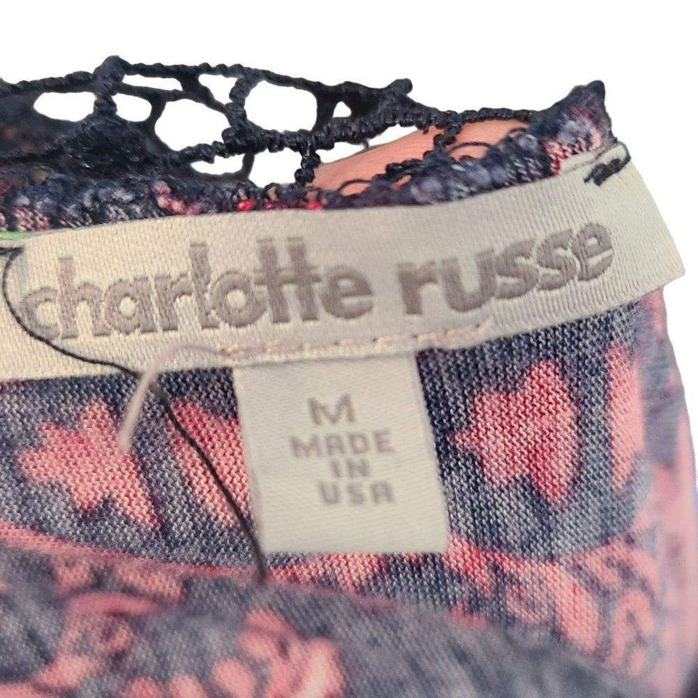 Charlotte Russe Women’s Purple Printed Long Sleeve kimono Size M Boho festival - Picture 9 of 10